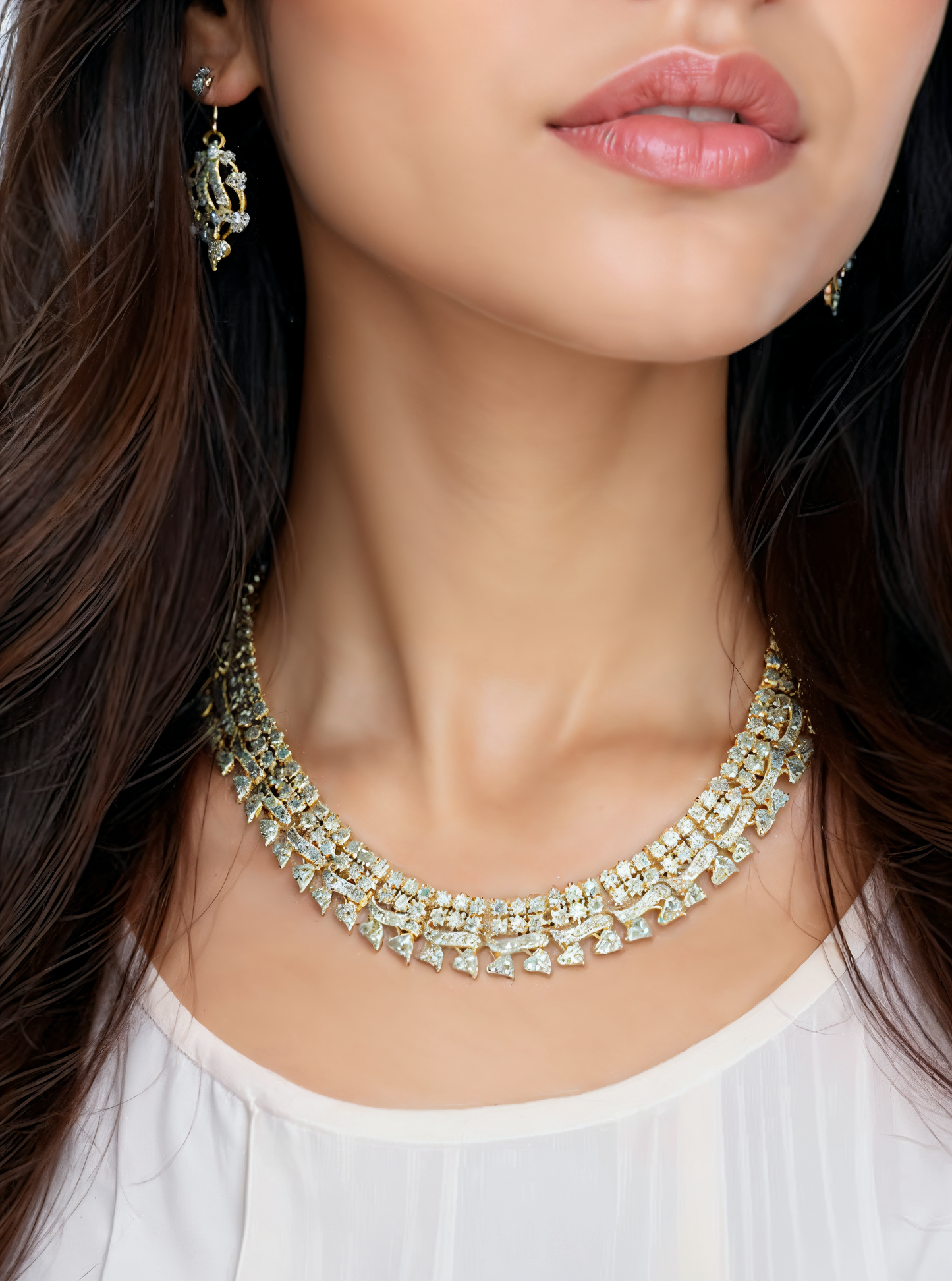 Light-Lekar "Gold and silver Plated Necklace Set