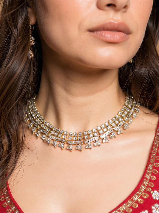 Light-Lekar "Gold and silver Plated Necklace Set